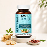 ReVeda multivitamin bottle for women with ingredients on a light background