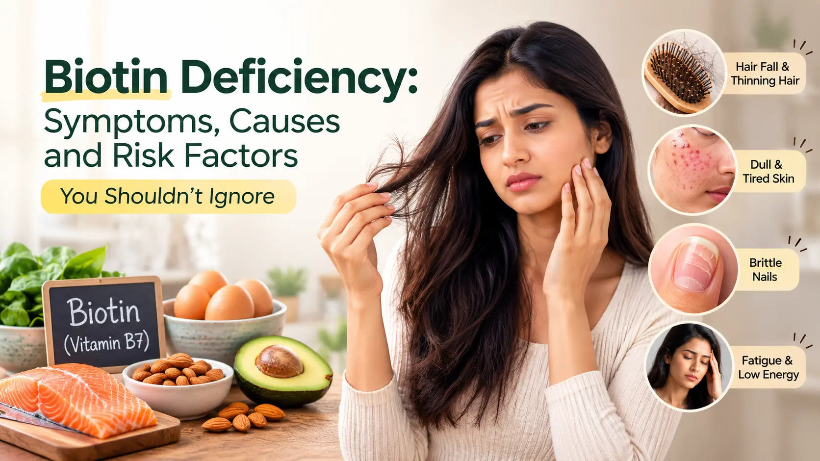 Biotin Deficiency: Symptoms, Causes and Risk Factors